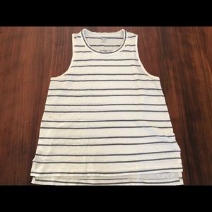 Striped madewell side slit tank top